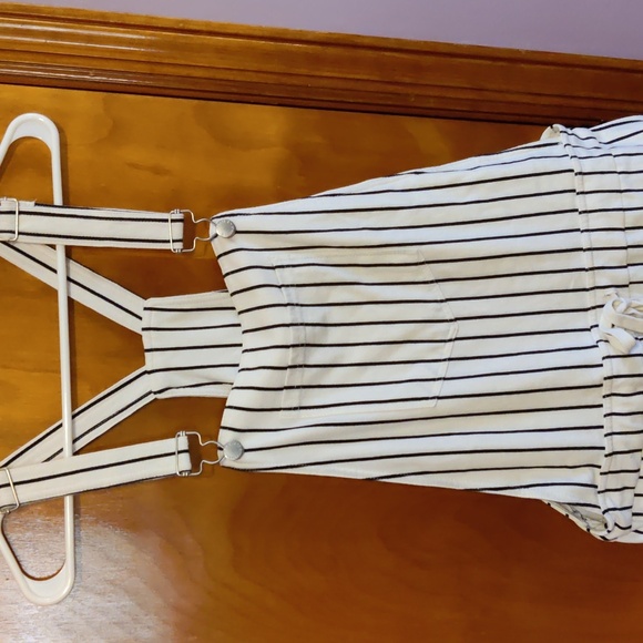 Z Supply Striped Soft Short Overalls XL - Picture 2 of 7